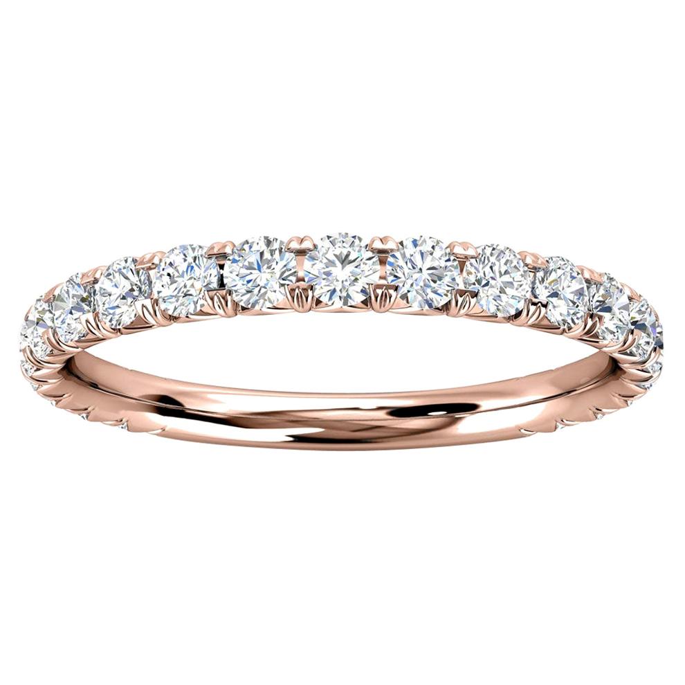 For Sale:  14k Rose Gold GIA French Pave Diamond Ring '1/2 Ct. Tw'