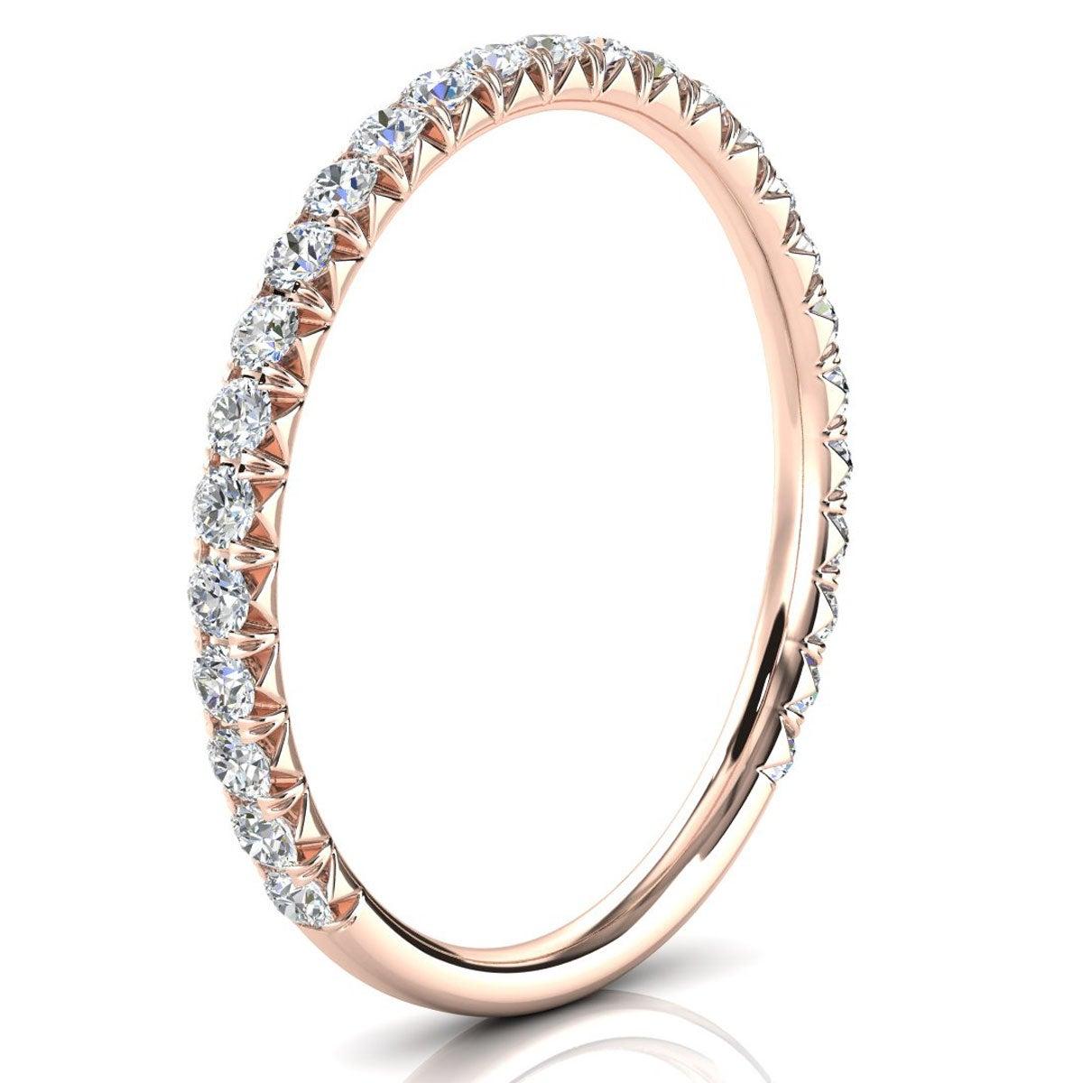 For Sale:  14k Rose Gold GIA French Pave Diamond Ring '1/3 Ct. Tw' 2