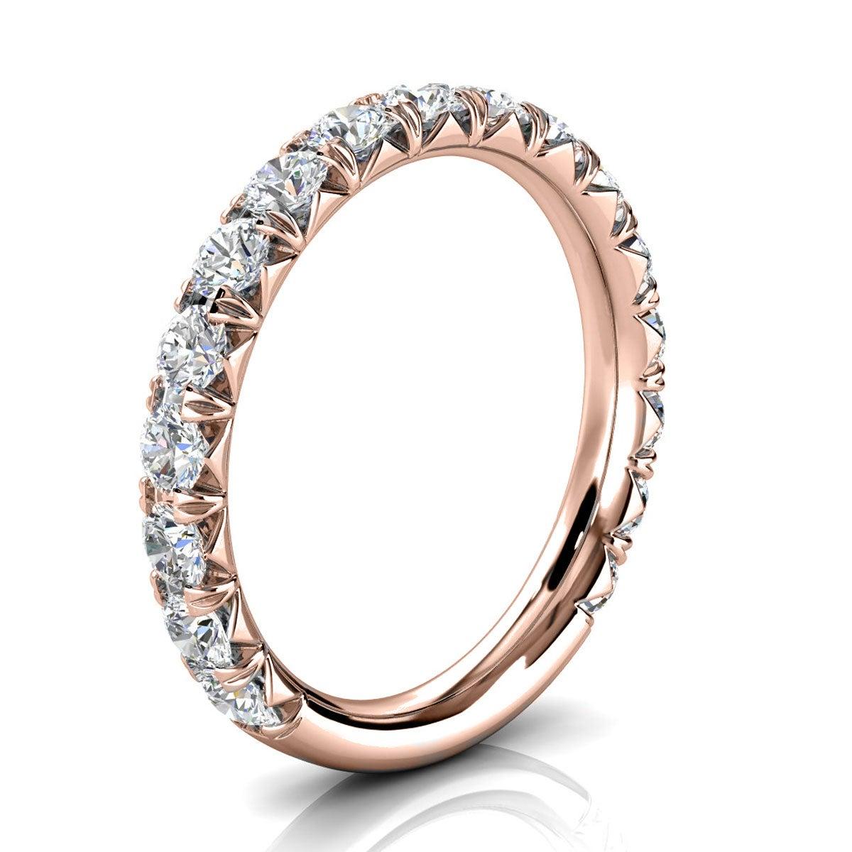 For Sale:  14k Rose Gold GIA French Pave Diamond Ring '1 Ct. Tw' 2