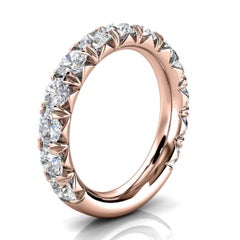14k Rose Gold GIA French Pave Diamond Ring '2 Ct. tw'