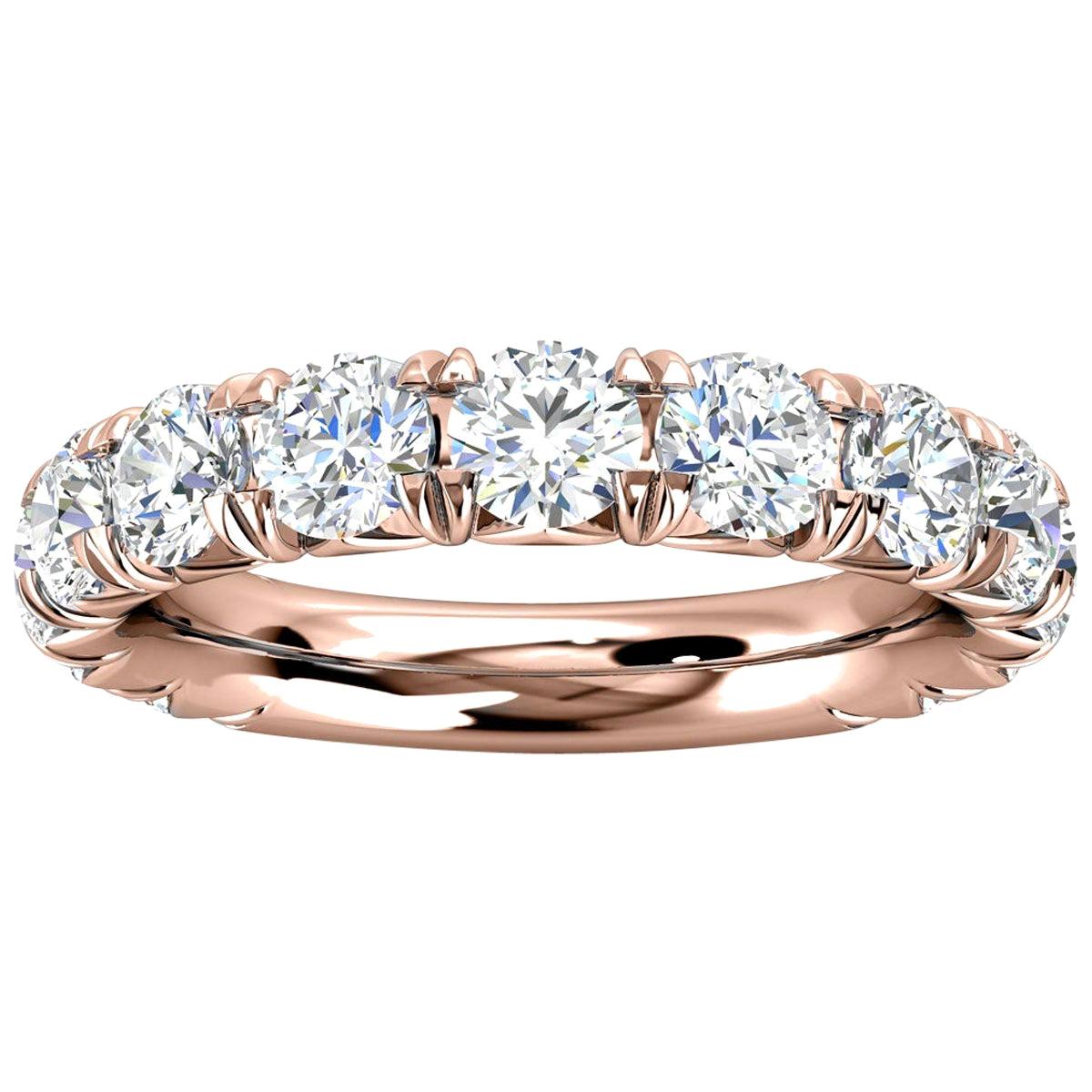 For Sale:  14k Rose Gold GIA French Pave Diamond Ring '2 Ct. tw'