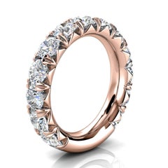 14k Rose Gold GIA French Pave Diamond Ring '3 Ct. Tw'