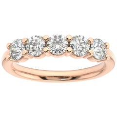 14 Karat Roségold Helena 5 Stein Diamantring '1 Ct. tw'