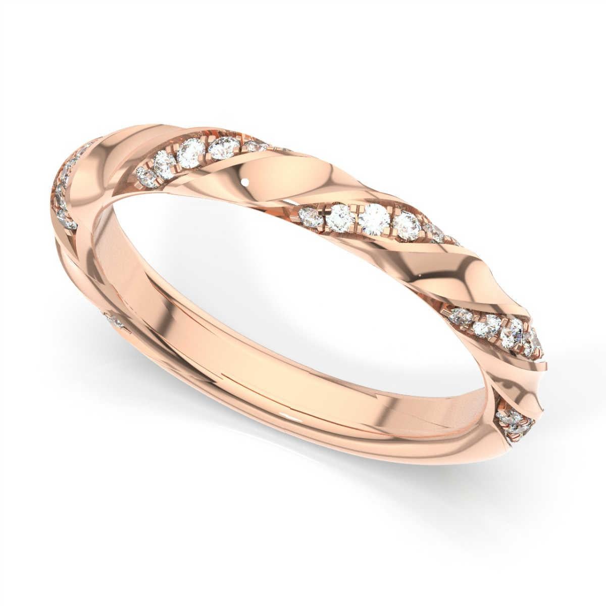 twisted pave wedding band