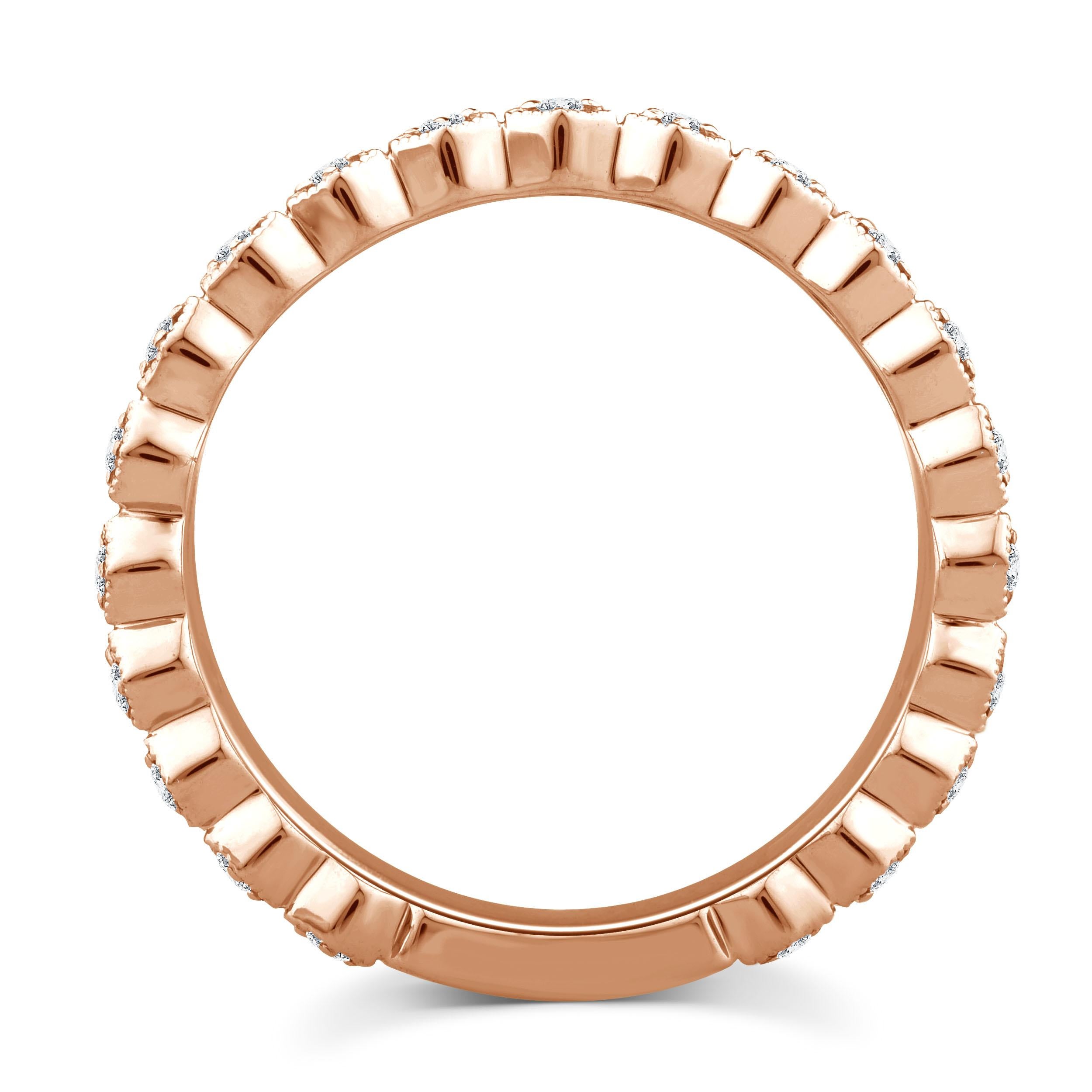 14k rose gold stackable rings