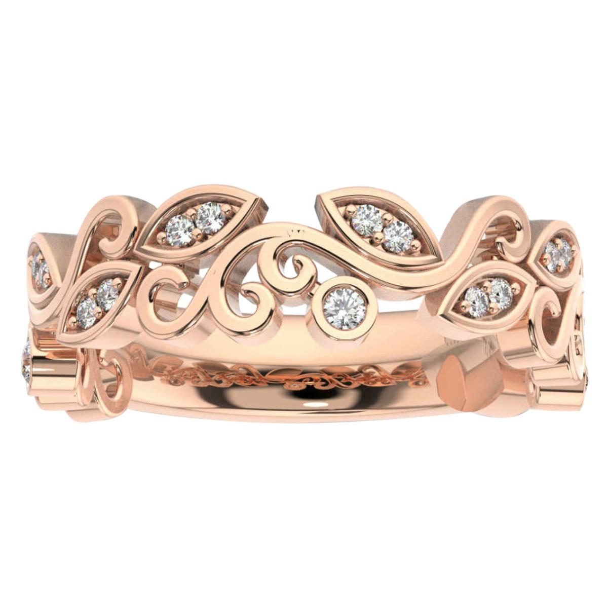 14K Rose Gold Isabella Diamond Ring '1/5 Ct. tw' For Sale