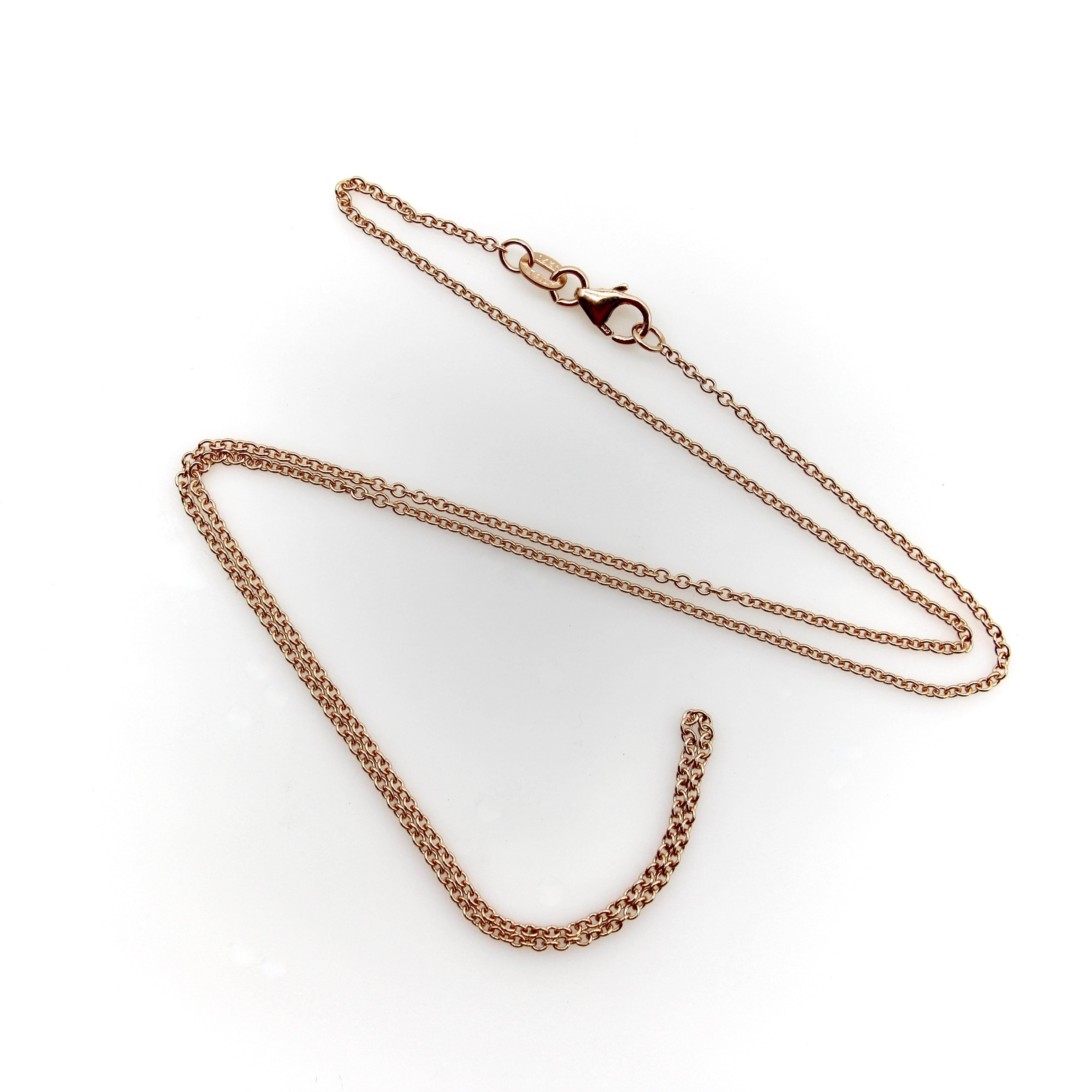 14K Rose Gold Italienisch Belcher Link Kette (Moderne) im Angebot