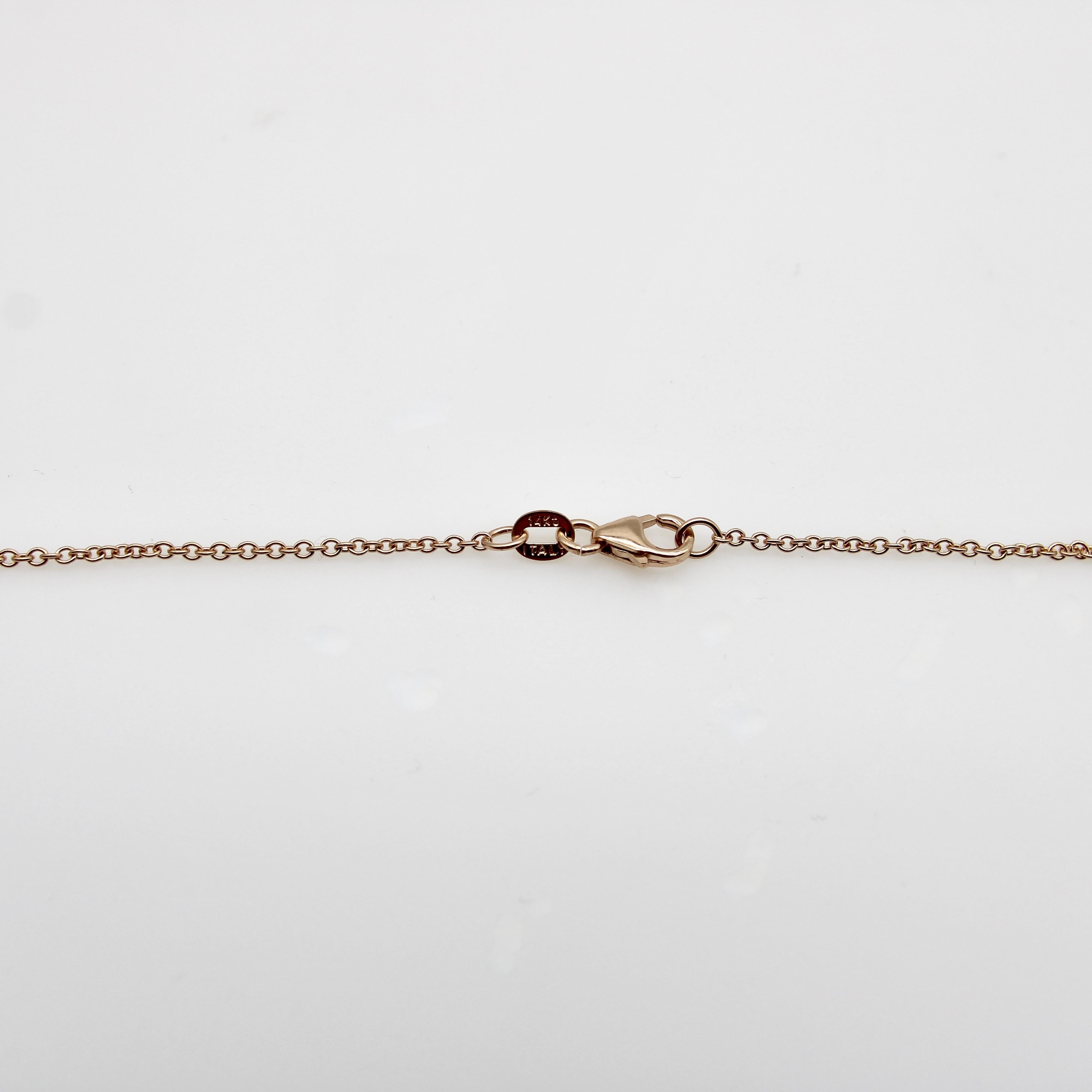 14K Rose Gold Italienisch Belcher Link Kette im Zustand „Gut“ im Angebot in Venice, CA