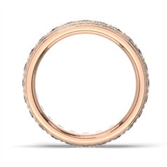 Anello Katharine Eternity in oro rosa 14k con diamanti da 2 ct. tw