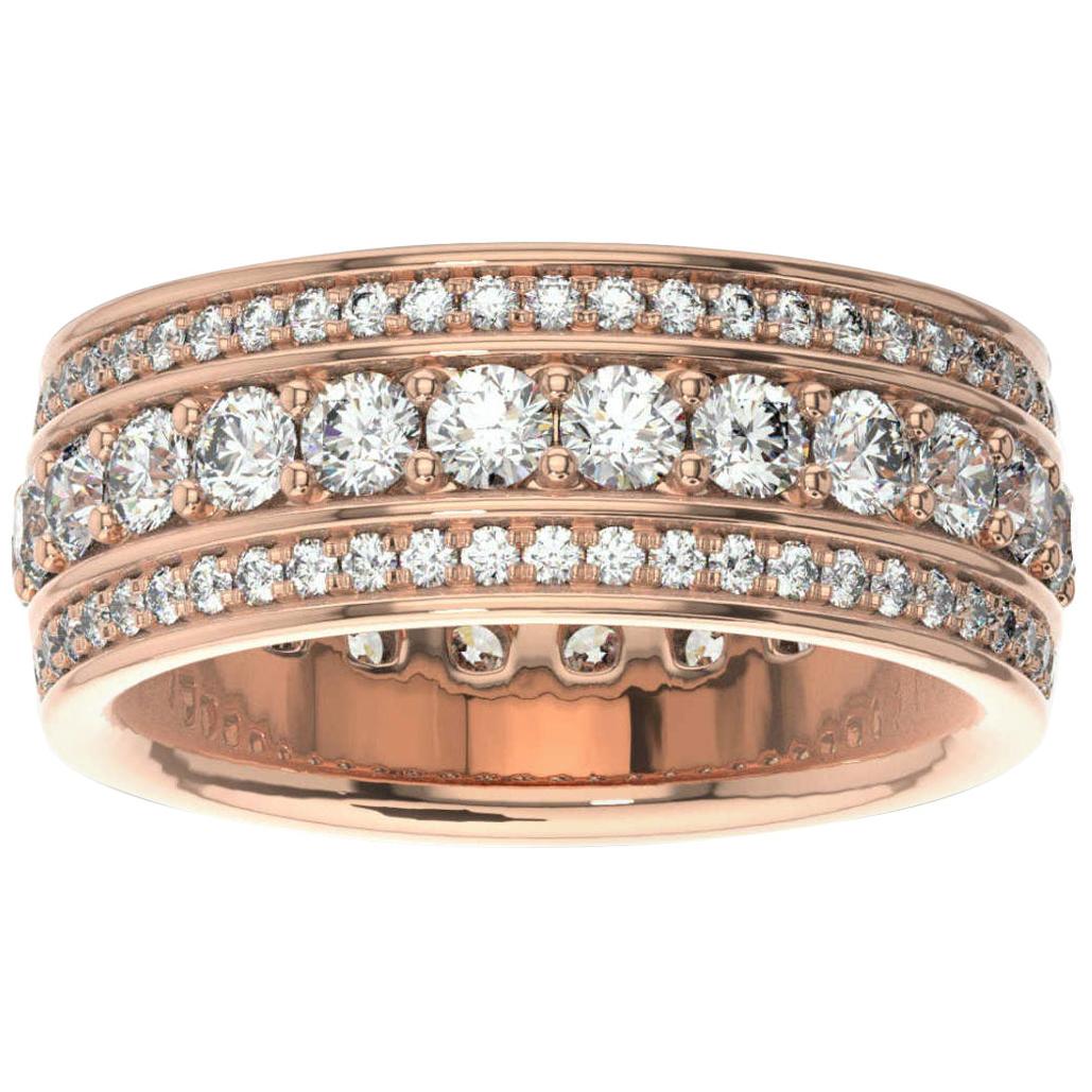 14k Rose Gold Katharine Eternity Diamond Ring '2 Ct. tw' For Sale