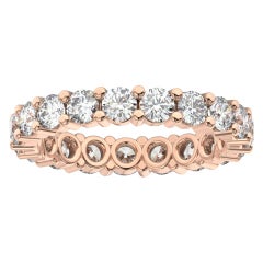 Kira, bague d'éternité en or rose 14 carats avec diamants 2 carats tw