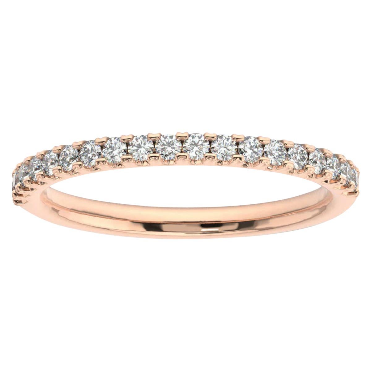 14K Rose Gold Lauren French Pave Ring '1/4 Ct. tw' For Sale