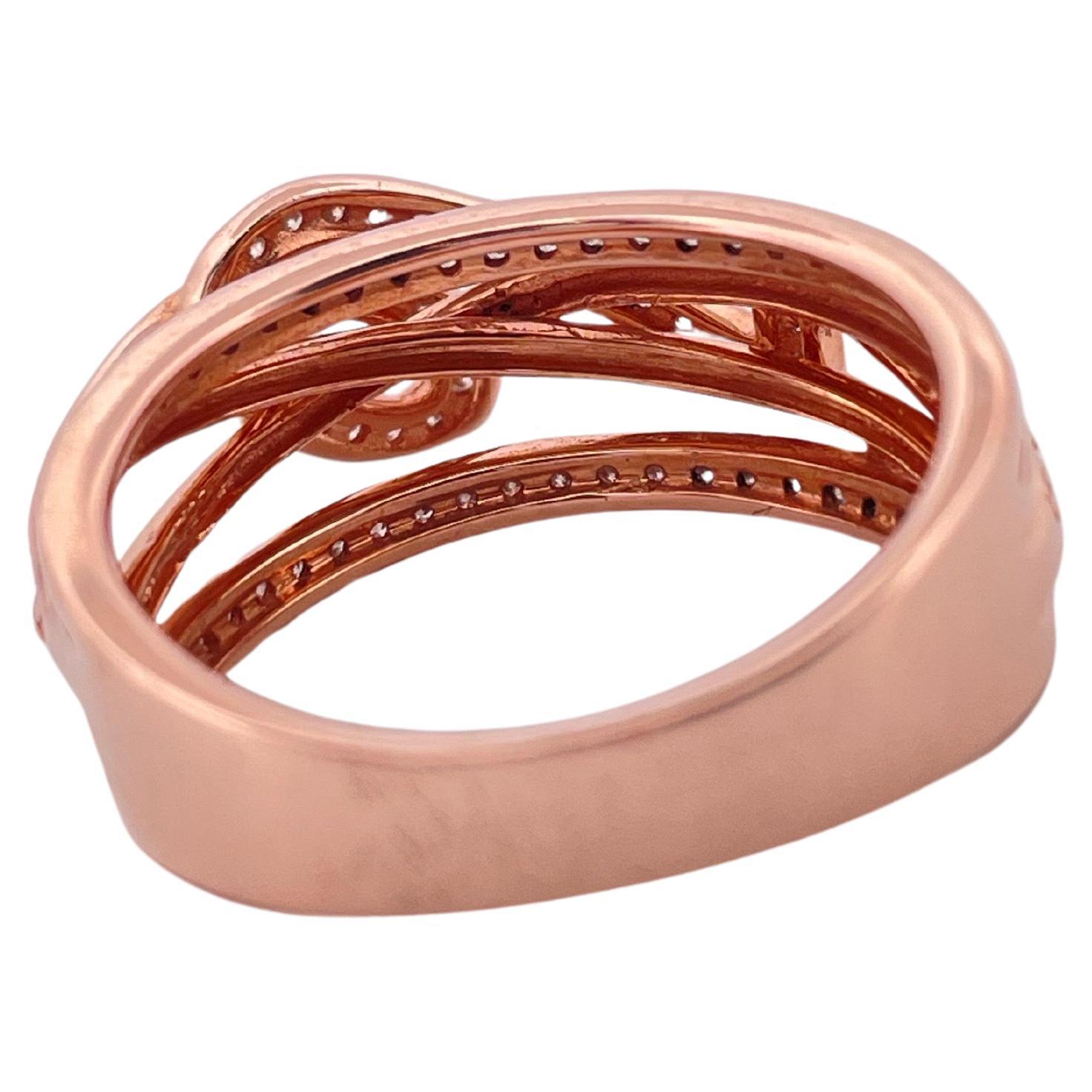 Taille ronde Bague en or rose 14K Le Vian 0.455ctw H-I SI1-SI2 Diamond Ring en vente