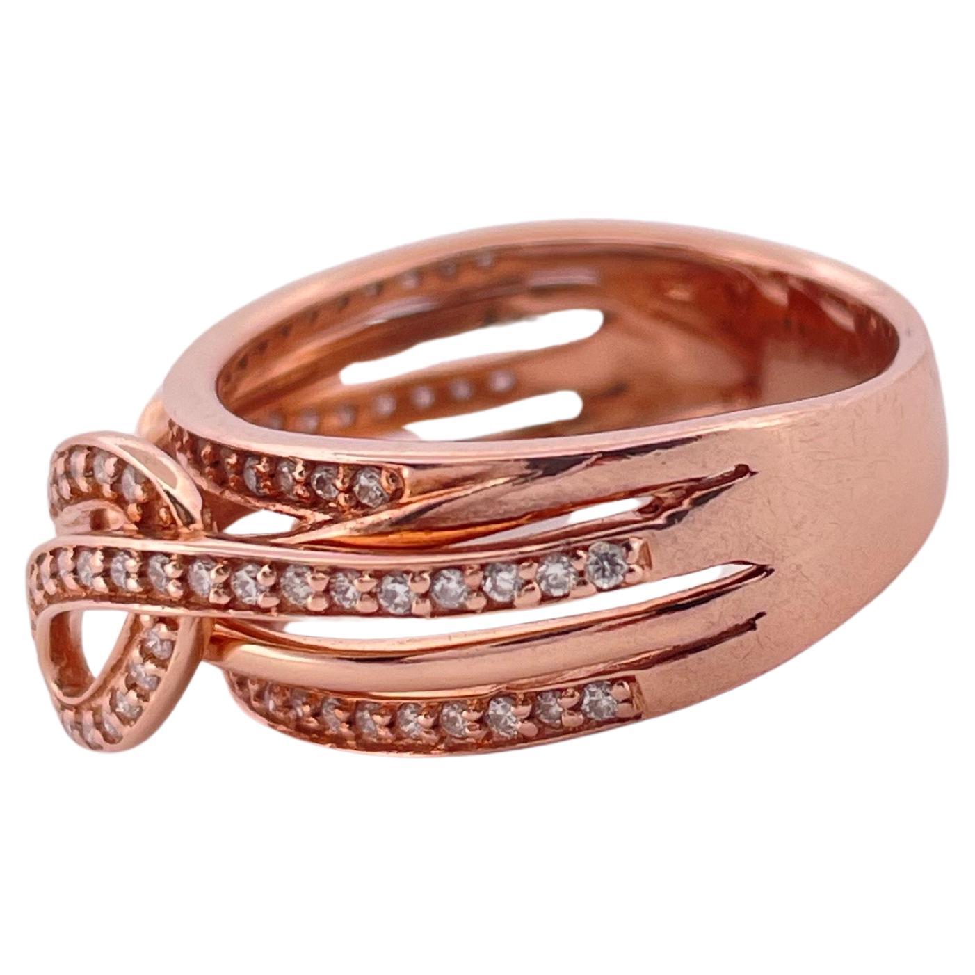 Bague en or rose 14K Le Vian 0.455ctw H-I SI1-SI2 Diamond Ring Bon état - En vente à Sewickley, PA