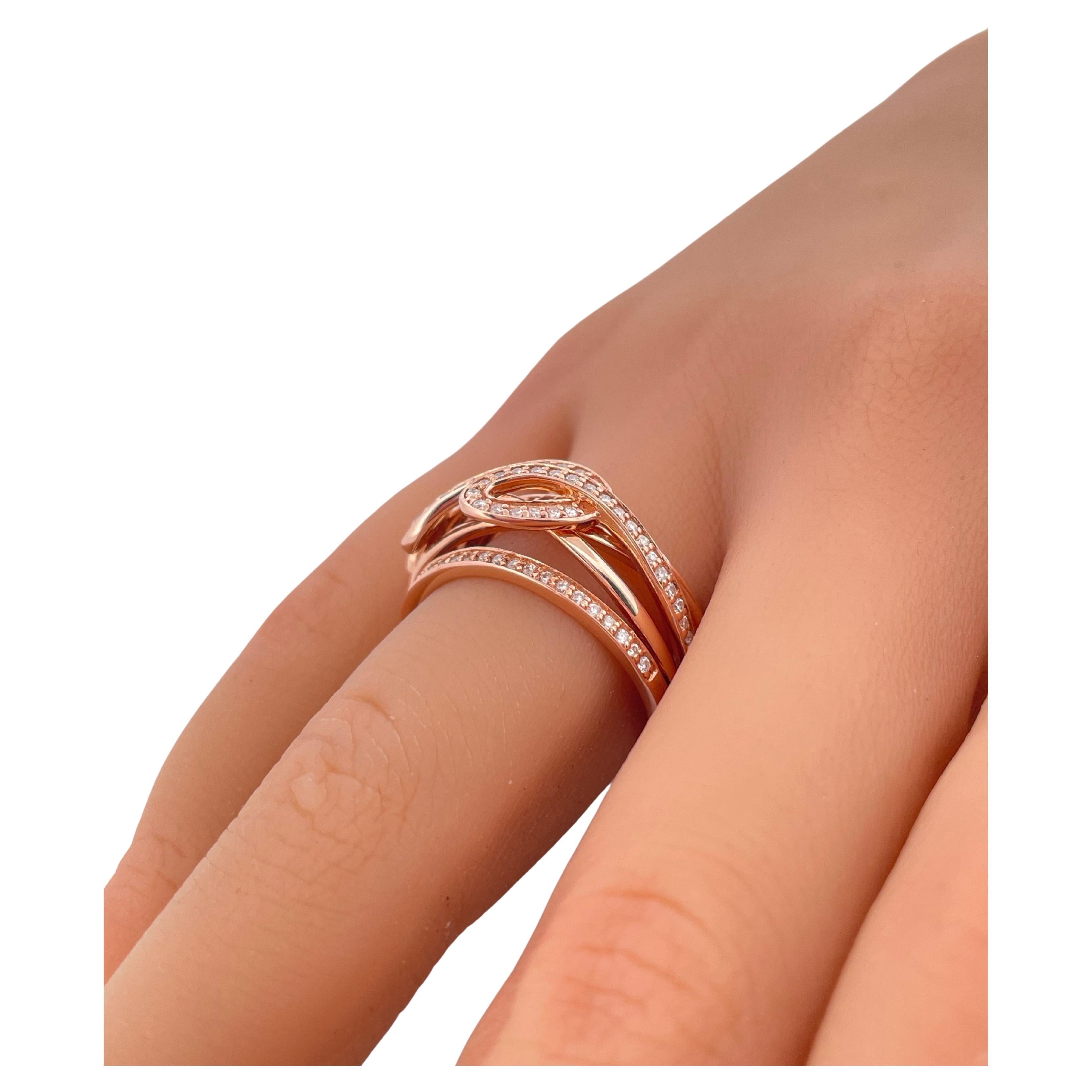 Bague en or rose 14K Le Vian 0.455ctw H-I SI1-SI2 Diamond Ring en vente 1