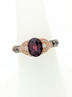 14 Karat Rose Gold Le Vian Rhodelite Garnet Diamond Ring