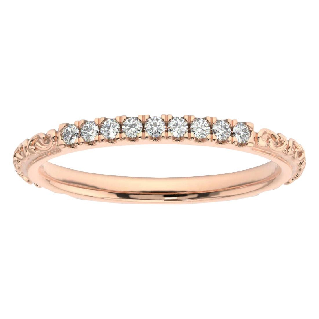 14K Roségold Diamantring '1/10 Ct. tw'