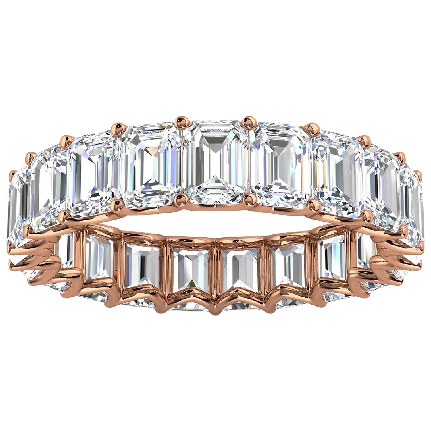14K Rose Gold Leora Eternity Emerald Diamond Ring '4 Ct. Tw'