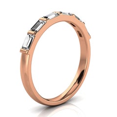 14K Rose Gold Lindie Baguette Organic Design Diamond Ring '1/2 Ct. Tw'