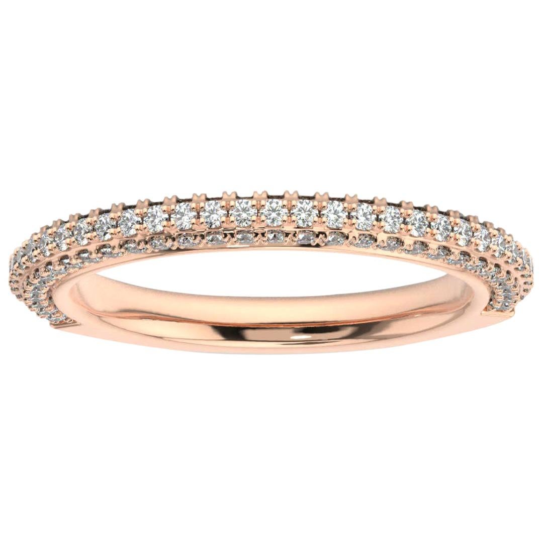 14K Rose Gold Louise Diamond Ring '1/2 Ct. tw' For Sale