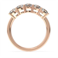 14K Rose Gold Marne 5-Stone Diamond Ring '1 Ct. tw'