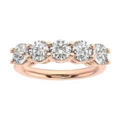 Anillo de diamantes de 5 piedras Marne de oro rosa de 14 quilates '2 ct. tw