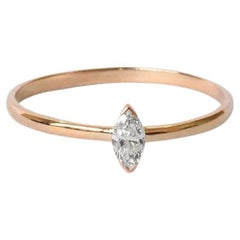 14k Rose Gold Marquise Cut Diamond Ring Engagement Diamond Ring Wedding Ring