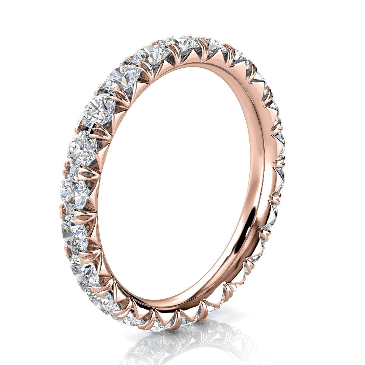 For Sale:  14k Rose Gold Mia French Pave Diamond Eternity Ring '1 1/2 Ct. Tw' 2
