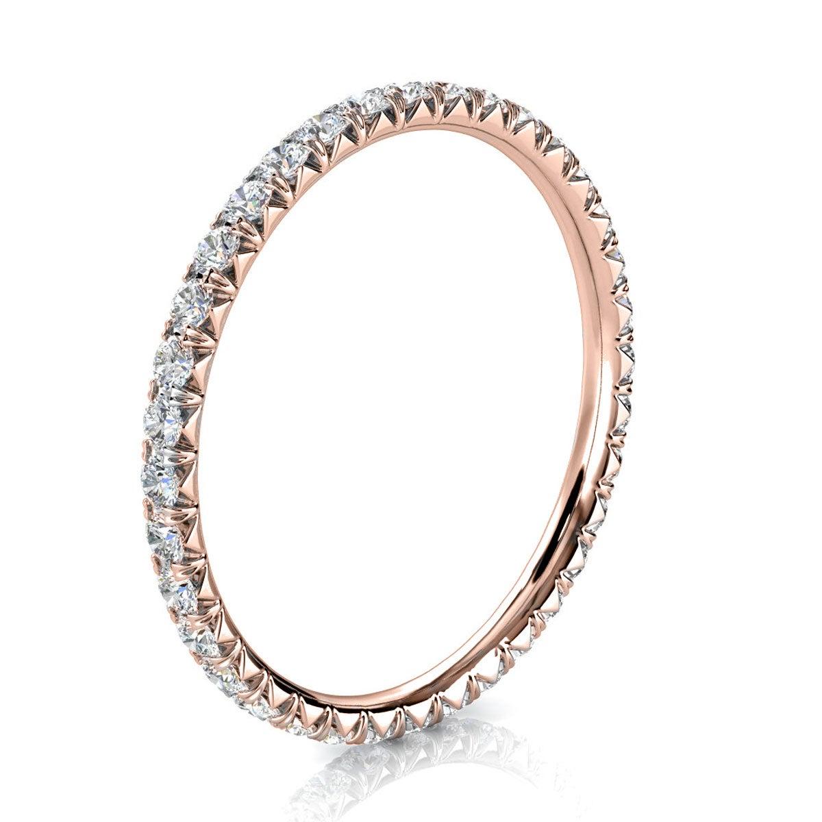 For Sale:  14K Rose Gold Mia French Pave Diamond Eternity Ring '1/2 Ct. Tw' 2
