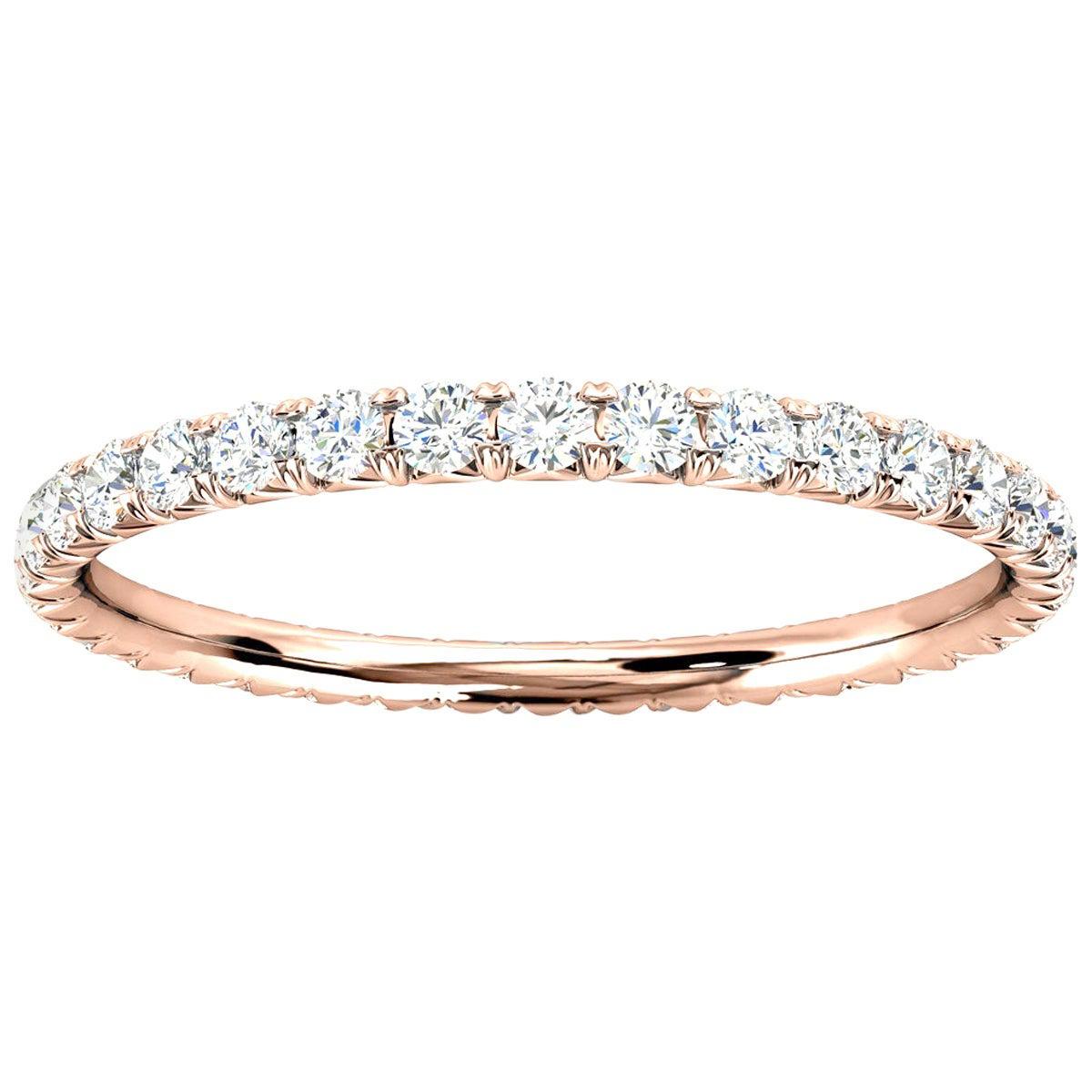 For Sale:  14K Rose Gold Mia French Pave Diamond Eternity Ring '1/2 Ct. Tw'