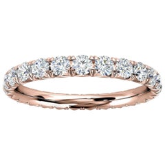 Eternity-Ring, 1 Karat Roségold, französischer Pavé-Diamant
