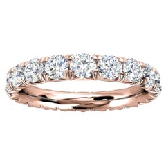 Eternity-Ring, 2 Karat Roségold, französischer Pavé-Diamant