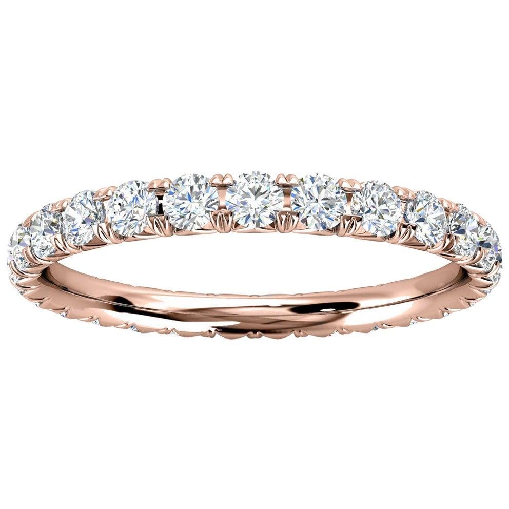 For Sale:  14k Rose Gold Mia French Pave Diamond Eternity Ring '3/4 Ct. tw'