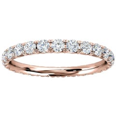 Anillo de oro rosa de 14 quilates Mia French Pave Diamond Eternity Ring '3/4 Ct. tw'