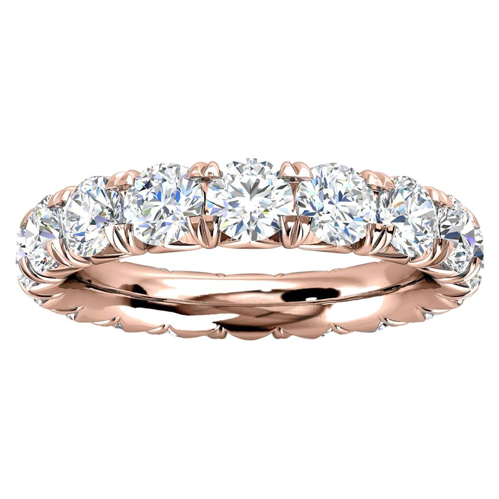 14k Rose Gold Mia French Pave Diamond Eternity Ring '3 Ct. Tw'