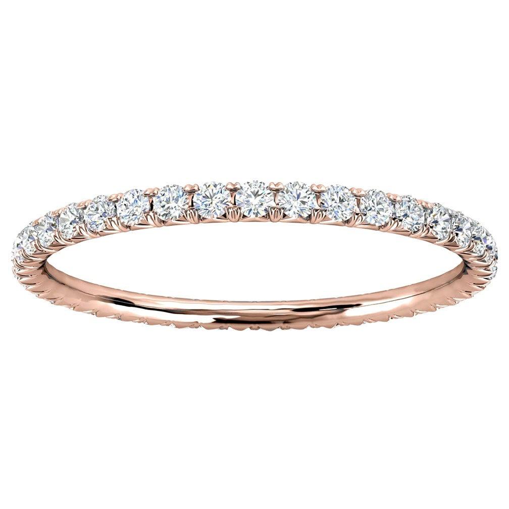 For Sale:  14K Rose Gold Mia Mini French Pave Diamond Eternity Ring '1/3 Ct. tw'