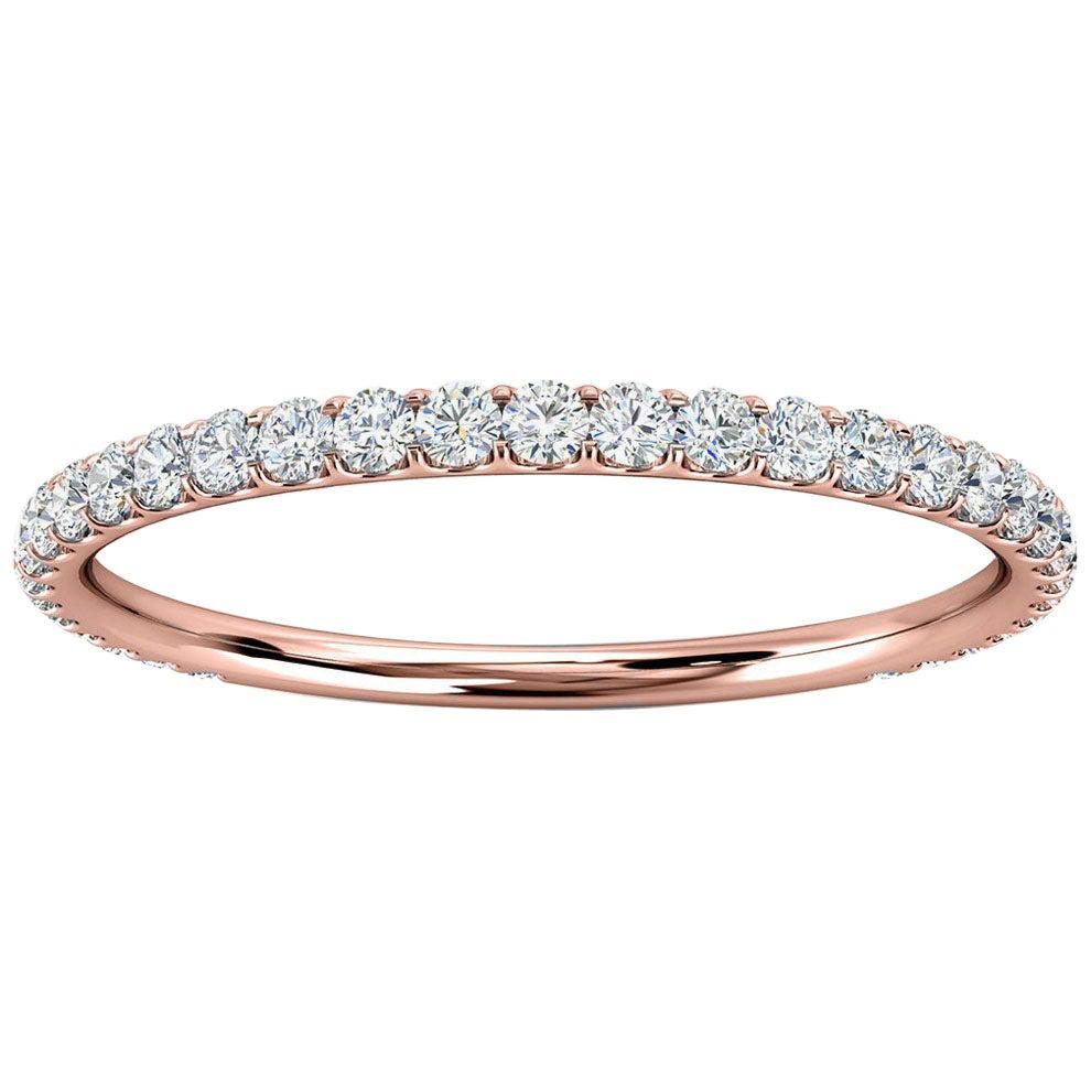 14k Rose Gold Mini Carole Micro-Prong Diamond Ring '1/4 Ct. tw'