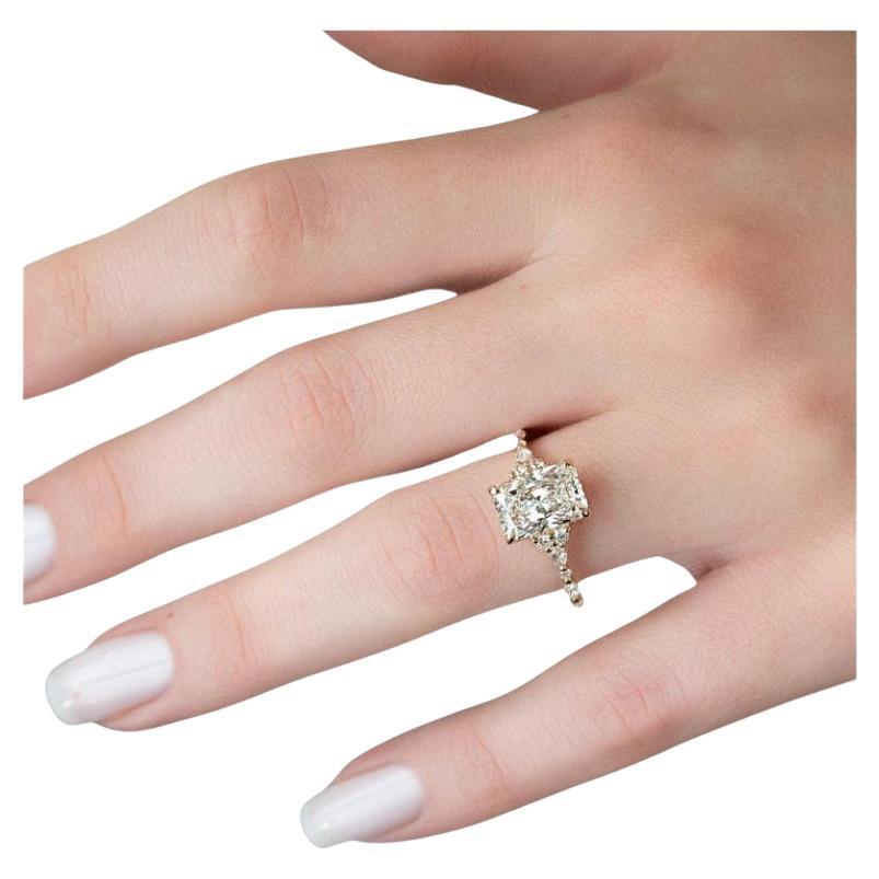 14k rose gold Moissanite Ring 2.50ct designer Women
s Ring Wedding Ring