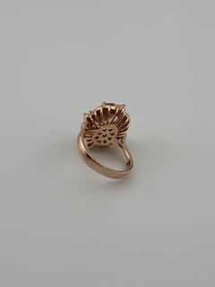 14k Rose Gold Morganite & Diamond Ring