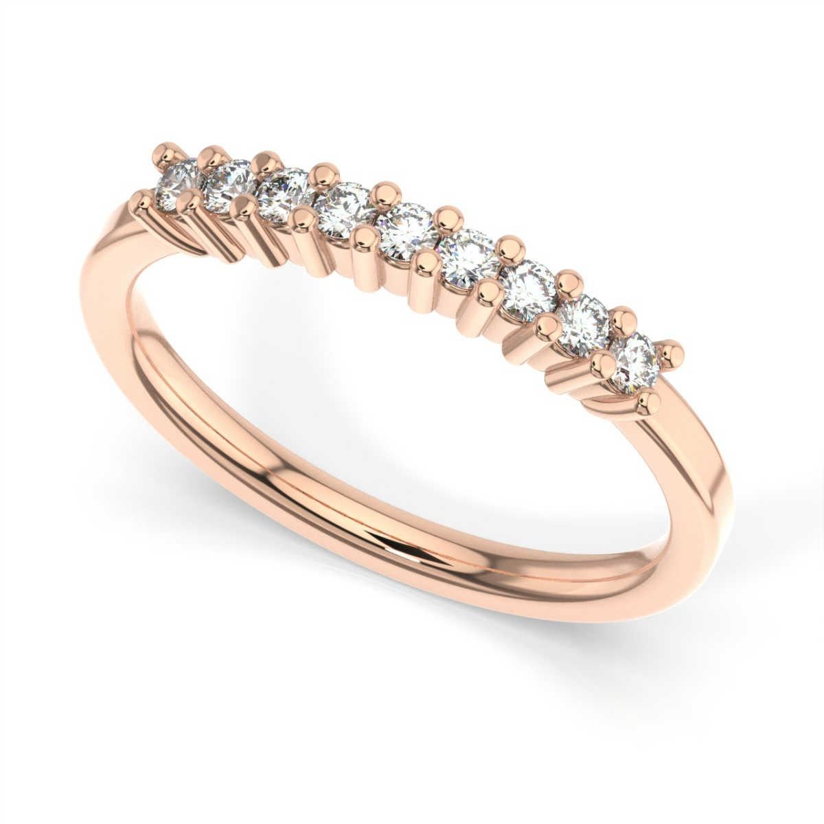 Muareen Petite Diamond Ring, 1/4 Karat Roségold '1/4 Ct. tw' (Rundschliff) im Angebot