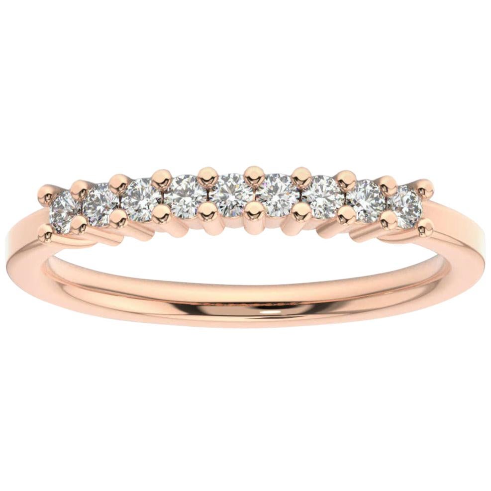 Muareen Petite Diamond Ring, 1/4 Karat Roségold '1/4 Ct. tw' im Angebot