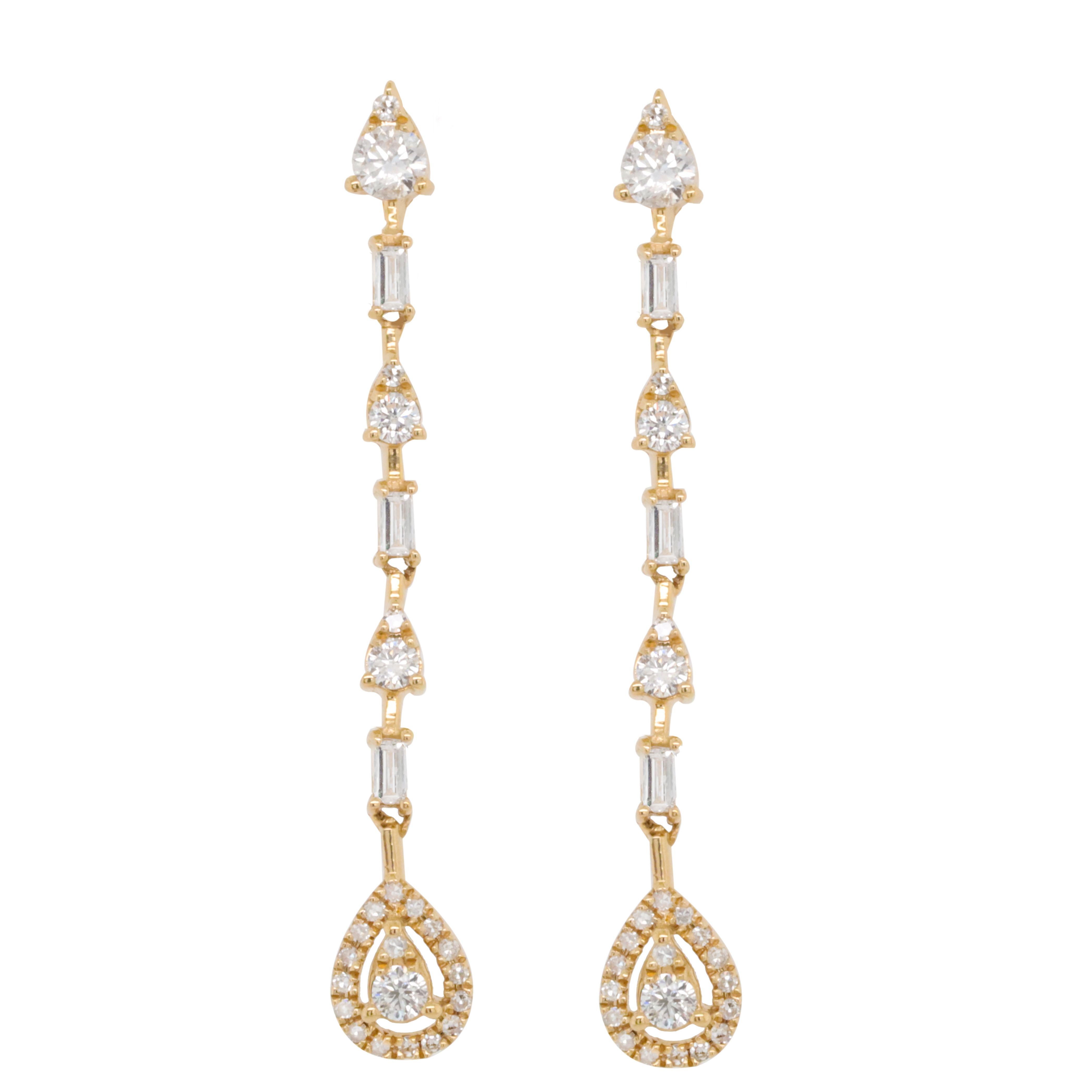 14K Rose Gold Multicolor Sapphire And Diamond Earrings featuring 0.76 Carats T.W. of Sapphires and 0.32 Carat T.W. Diamonds

Underline your look with this sharp 14K Rose Gold Diamond and Sapphire Earrings. High quality Diamonds and sapphires. This