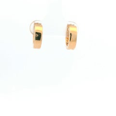 14K Rose Gold Natural Diamond Double Row Huggie Earrings In Stock