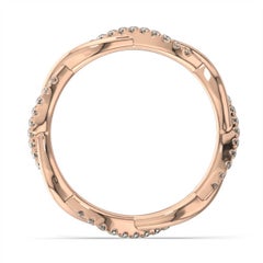 14K Rose Gold Norma Petite Interwine Eternity Diamond Ring
