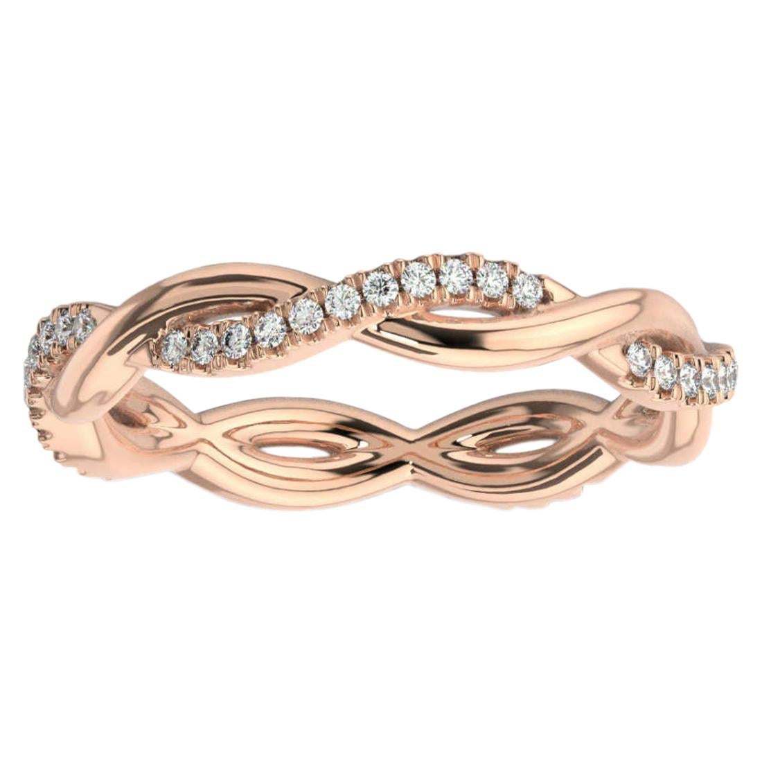 14K Rose Gold Norma Petite Interwine Eternity Diamond Ring
