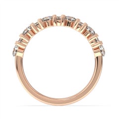 14 Karat Rose Gold Orchid Diamond Cluster Ring '1 Carat'