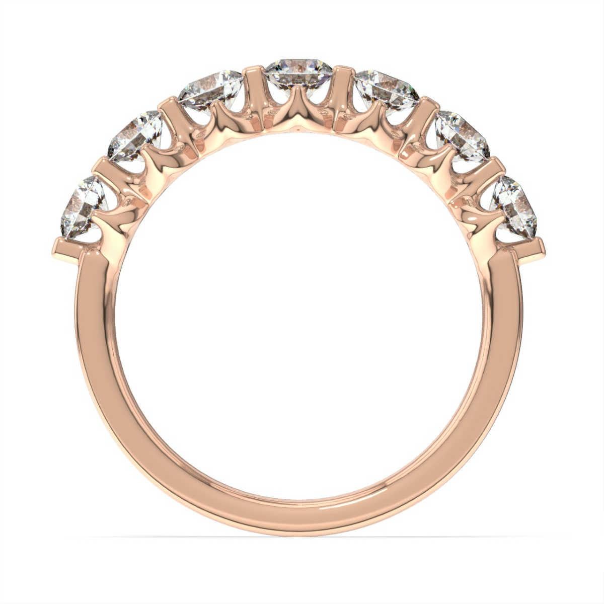 This ring features prong share 7 round brilliant diamonds. Experience the difference!

Product details: 

Center Gemstone Color: WHITE
Side Gemstone Type: NATURAL DIAMOND
Side Gemstone Shape: ROUND
Metal: 14K Rose Gold
Metal Weight: 2.21
Setting