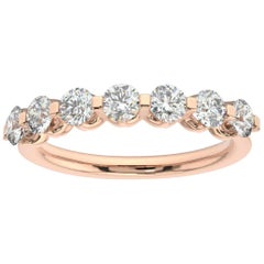 Bague ornée de diamants en or rose 14 carats (1 ct. tw)