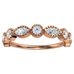 14k Rose Gold Ornit Petite Milgrain Diamond Ring '1/2 Ct. tw'