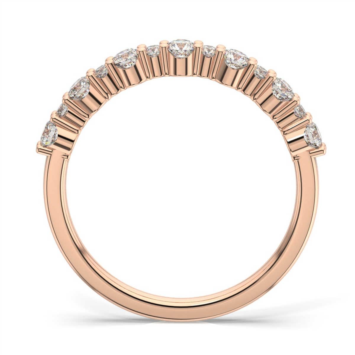 This Petite band features 13 alternating round brilliant diamonds. Experience the difference!

Product details: 

Center Gemstone Color: WHITE
Side Gemstone Type: NATURAL DIAMOND
Side Gemstone Shape: ROUND
Metal: 14K Rose Gold
Metal Weight: